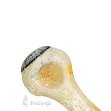 Thick Glass Smoke Spoon Chrysanthemum Gold Fuming Puff Labs 5 | photo 3