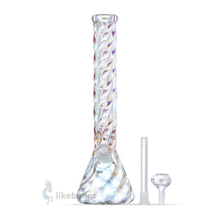 Holographic Glass Beaker-Base Ice Bong Fuming 15.7 | photo 2