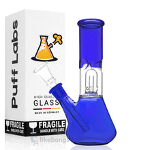 Cheap Glass Beaker-Base Ice Bong Perc Blue Puff Labs 8.5 | photo 3