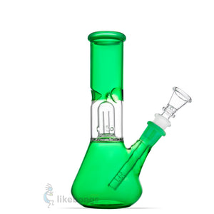 Cheap Glass Beaker-Base Ice Bong Perc Green Puff Labs 8.5 | photo 1