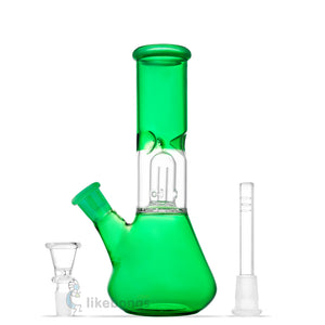 Cheap Glass Beaker-Base Ice Bong Perc Green Puff Labs 8.5 | photo 2