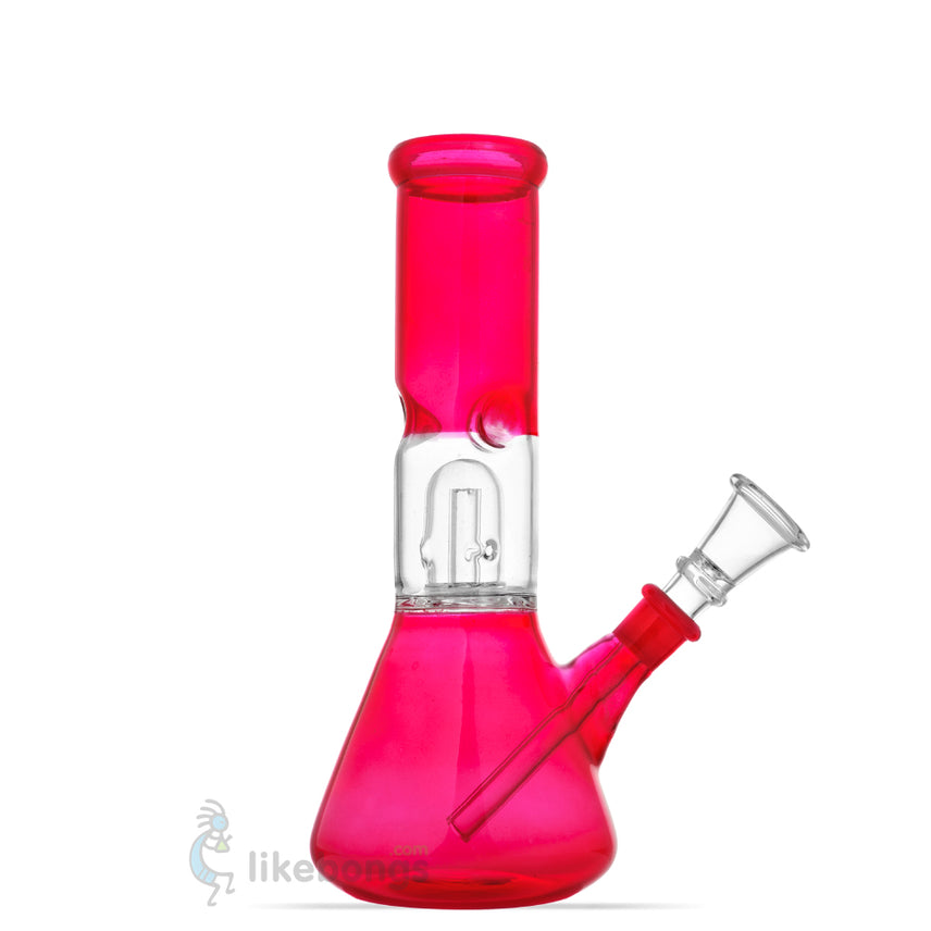 Cheap Glass Beaker-Base Ice Bong Perc Red Puff Labs 8.5 | photo 1