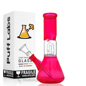 Cheap Glass Beaker-Base Ice Bong Perc Red Puff Labs 8.5 | photo 3