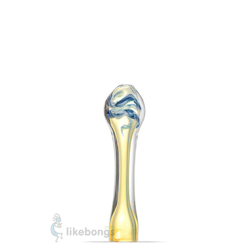 Fumed Glass Chillum Pipe Blue 3 | photo 1