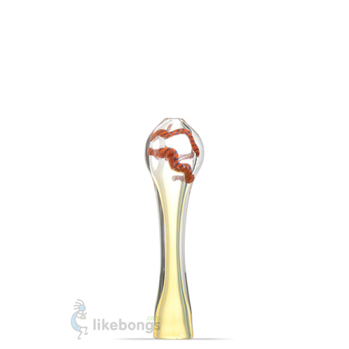 Fumed Glass Chillum Pipe Orange 3 | photo 1