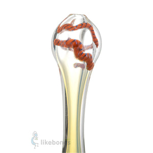 3" Fumed Glass Chillum Pipe Orange 3 | photo 2