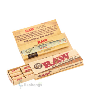 RAW Classic Connoisseur 1 1/4 Rolling Paper with Pre-Rolled Tips | photo 2