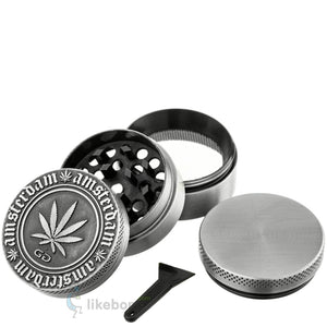 4-Piece Herb Grinder Aluminum Old Silver Grace Glass 1.6 | photo 2