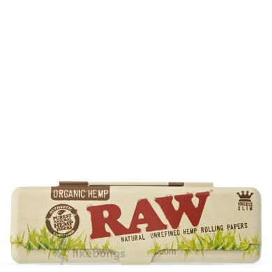RAW Organic Hemp Tin Case Paper Holder Made From Metal | photo 1