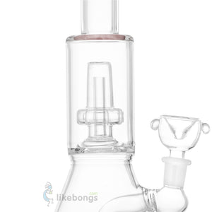 Smoking Glass Beaker-Base Bong 2-Perc Red 12.2 | photo 2