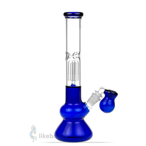 Glass Beaker-Base Bong Ice 4-arm Perc with Ash Catcher Blue 9.5 | photo 1