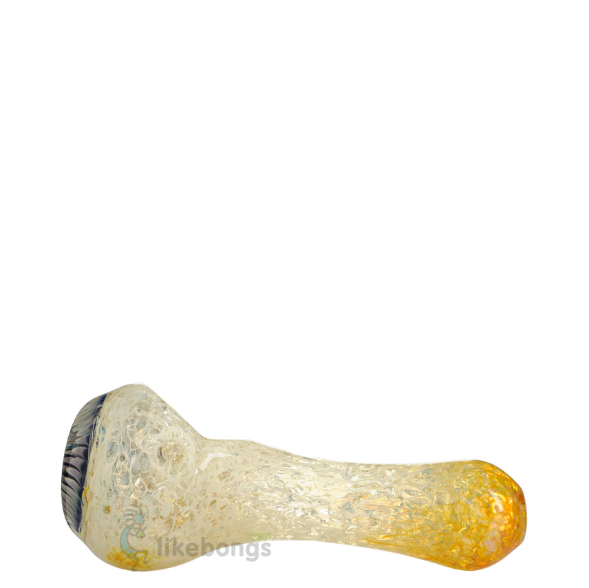 Thick Glass Smoke Spoon Chrysanthemum Gold Fuming Puff Labs 5 | photo 1