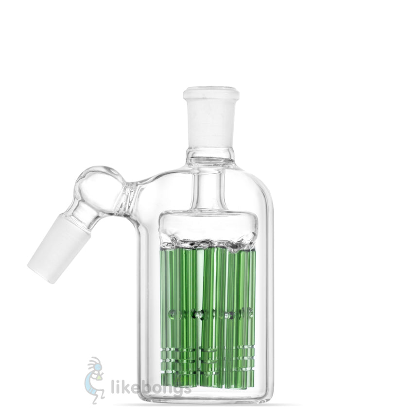 14.4 mm 45 Glass Precooler with 8-Arms Slitted Percolator Green | photo 1
