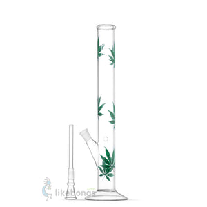 Regular Glass Straight Ice Bong Leaf of Amsterdam with a Carb Clear 8.6 | photo 2