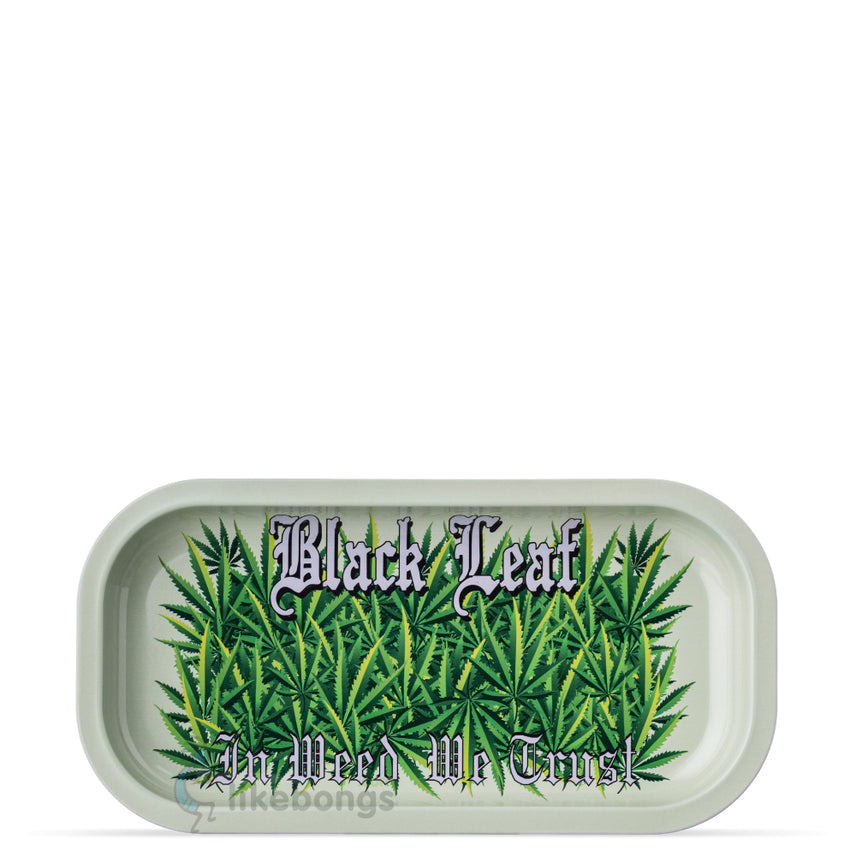 Rolling Tray In Weed We Trust White Black Leaf 8x4.3| photo 1