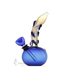 Round Small Glass Bubble with Downstem Blue US DEVICE 5.5 | photo 1