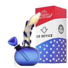 Round Small Glass Bubble with Downstem Blue US DEVICE 5.5 | photo 3