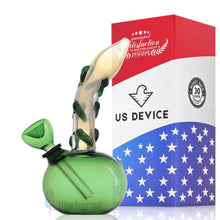 Small Round Glass Bubble with Downstem Green US DEVICE 5.5 | photo 2