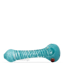 Glass Spoon Pipe Spiral Turquoise 4.7 | photo 2