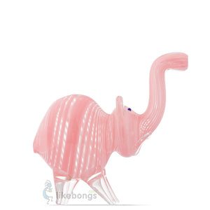 Themed Glass Elephant Bubbler Water Pipe with Downstem Pink EPIC 5 | photo 1