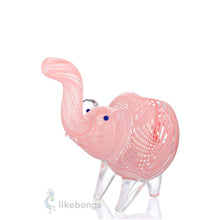 Themed Glass Elephant Bubbler Water Pipe with Downstem Pink EPIC 5 | photo 2