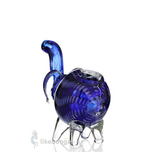 Glass Elephant Bubbler Smoking Pipe with Downstem Dark Blue EPIC 5 | photo 2