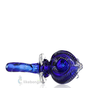 Glass Elephant Bubbler Smoking Pipe with Downstem Dark Blue EPIC 5 | photo 3