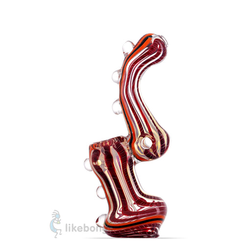 Thick Glass Bent Neck with Carb Hole Burgundy Orange US DEVICE 5.5 | photo 1
