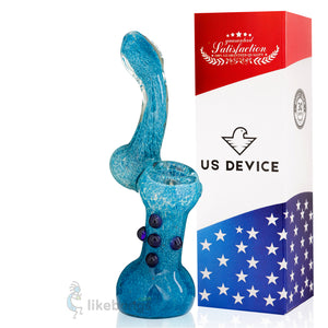 Thick Glass Water Bent Neck Bubbler Turquoise US DEVICE 6.5 | photo 2